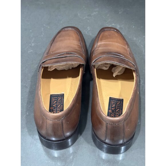 MERCANTI FLORENTINI Leather Penny Loafers Men Size 8.5 main image 5